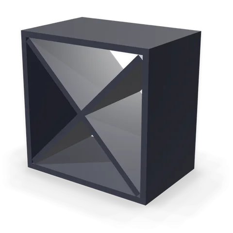WR1818 cabinet in Bevel Blue, angle view