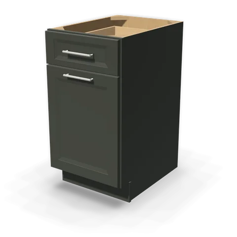 B18TR cabinet in Bevel Green, angle view