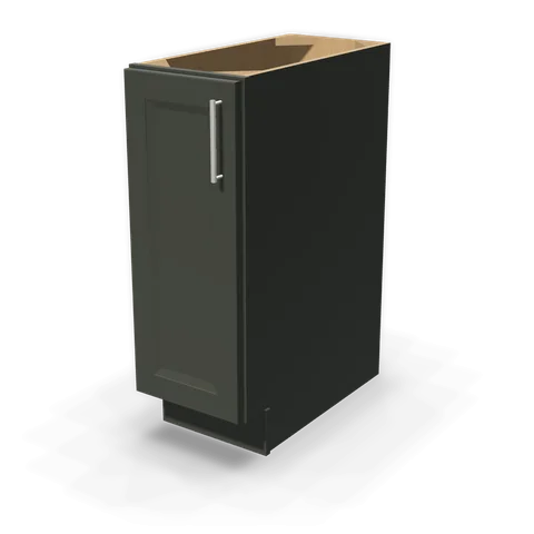 BF1224 cabinet in Bevel Green, angle view