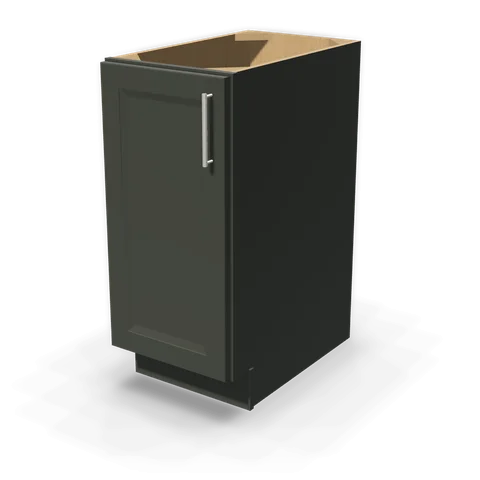 BF1524 cabinet in Bevel Green, angle view