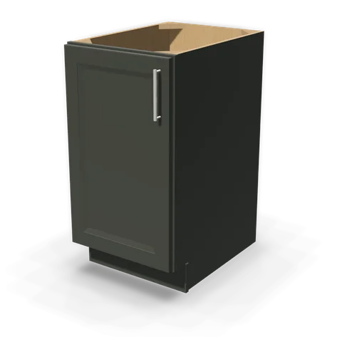 BF1824 cabinet in Bevel Green, angle view