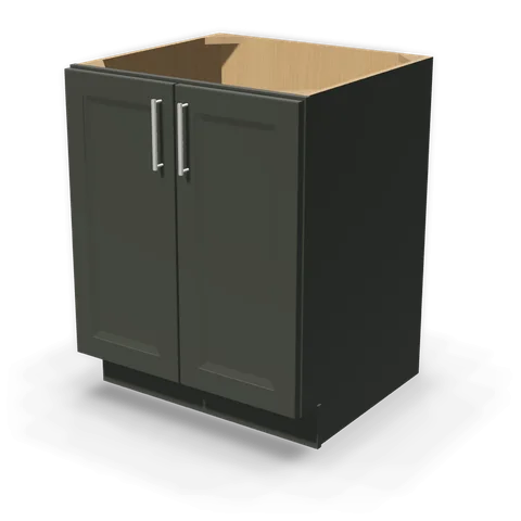 BF2724 cabinet in Bevel Green, angle view