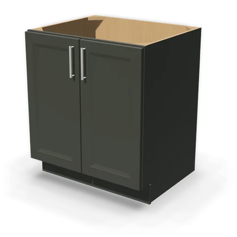BF3024 cabinet in Bevel Green, angle view