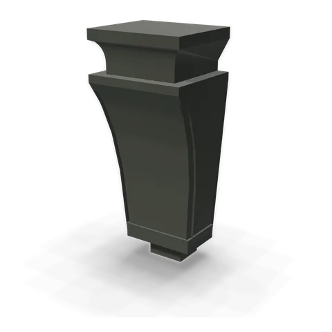 CMCB cabinet in Bevel Green, angle view