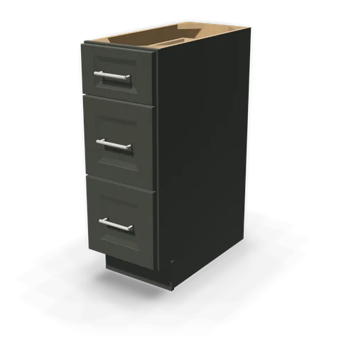 DB12 cabinet in Bevel Green, angle view