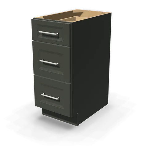 DB15 cabinet in Bevel Green, angle view