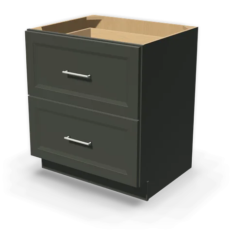 DB30-2 cabinet in Bevel Green, angle view