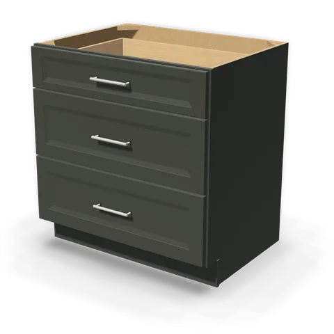 DB33 cabinet in Bevel Green, angle view