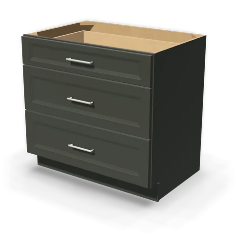DB36 cabinet in Bevel Green, angle view