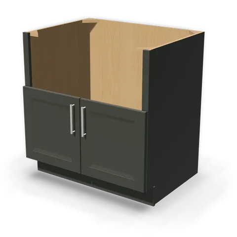 FS33 cabinet in Bevel Green, angle view