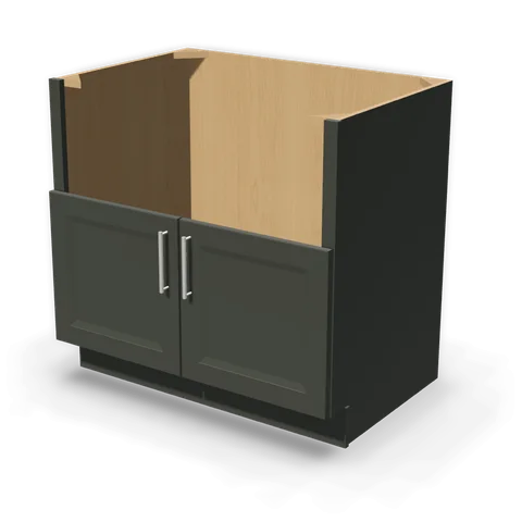 FS36 cabinet in Bevel Green, angle view