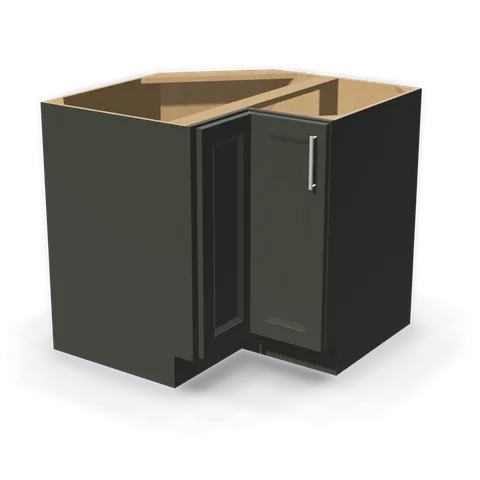 LSB36 cabinet in Bevel Green, angle view
