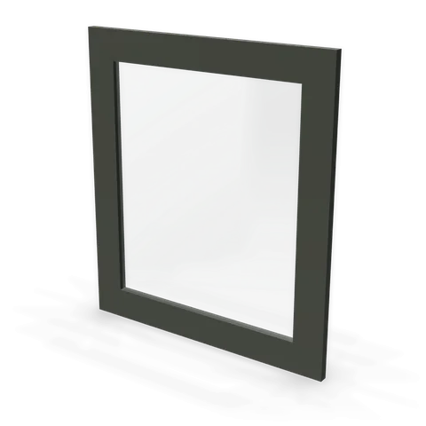 M2427 cabinet in Bevel Green, angle view