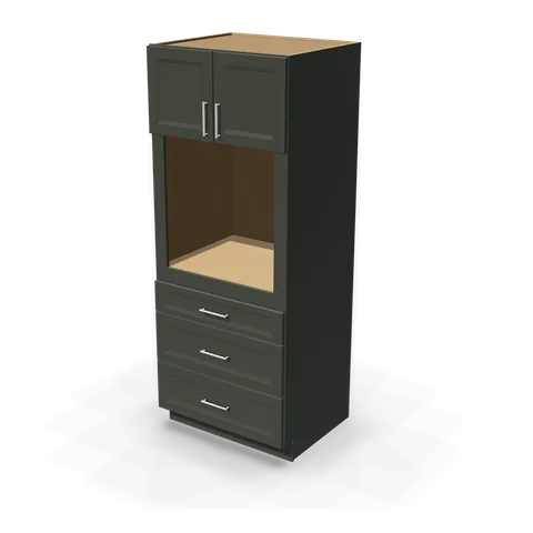 OC338427 cabinet in Bevel Green, angle view