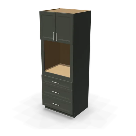 OC339027 cabinet in Bevel Green, angle view