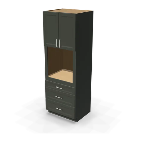 OC339627 cabinet in Bevel Green, angle view