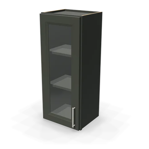 PGDW1536 cabinet in Bevel Green, angle view