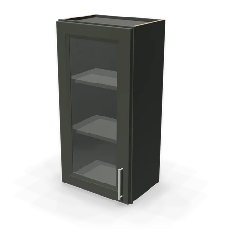 PGDW1836 cabinet in Bevel Green, angle view