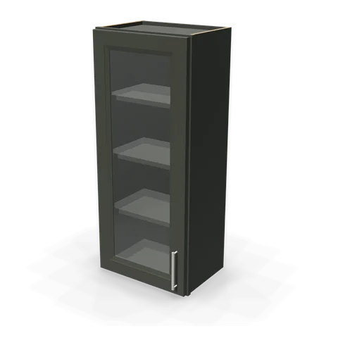 PGDW1842 cabinet in Bevel Green, angle view
