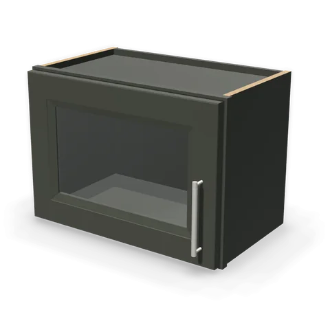 PGDW2115 cabinet in Bevel Green, angle view