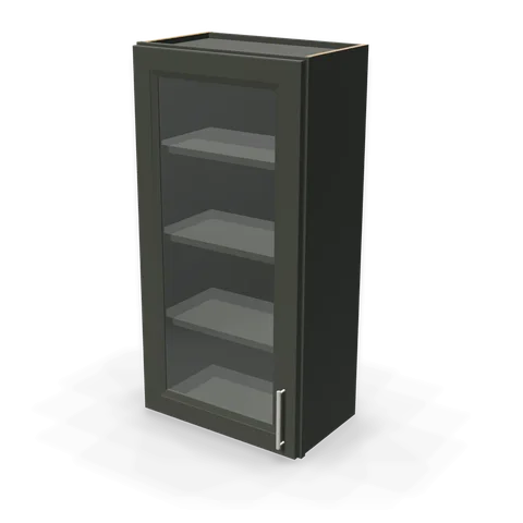PGDW2142 cabinet in Bevel Green, angle view