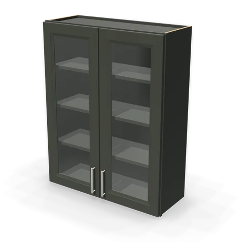 PGDW3342 cabinet in Bevel Green, angle view
