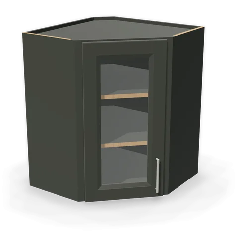 PGDWDC2430 cabinet in Bevel Green, angle view