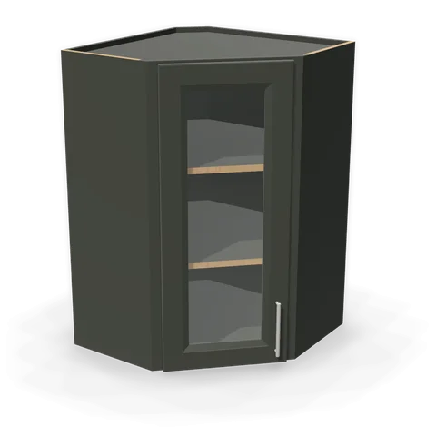 PGDWDC2436 cabinet in Bevel Green, angle view