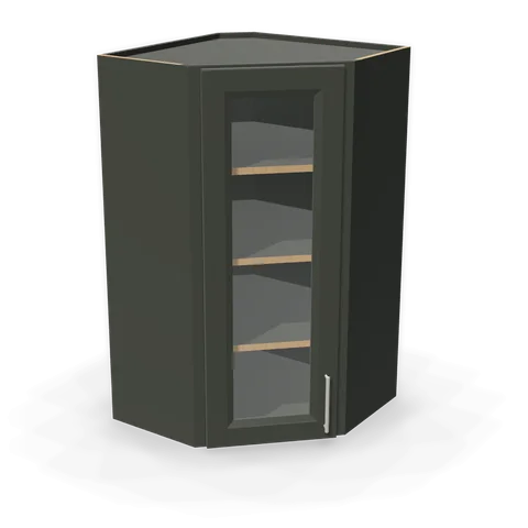 PGDWDC2442 cabinet in Bevel Green, angle view