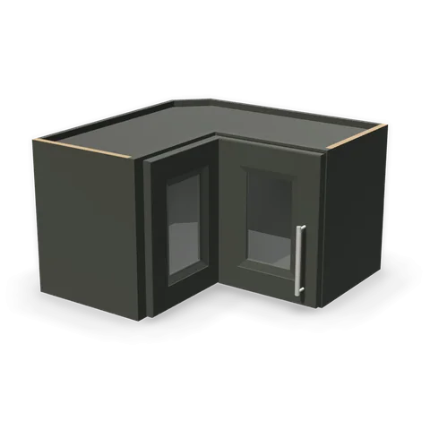 PGDWPC2415 cabinet in Bevel Green, angle view