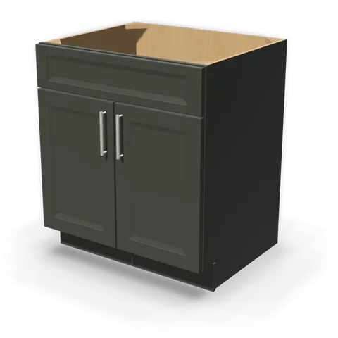 SB30 cabinet in Bevel Green, angle view