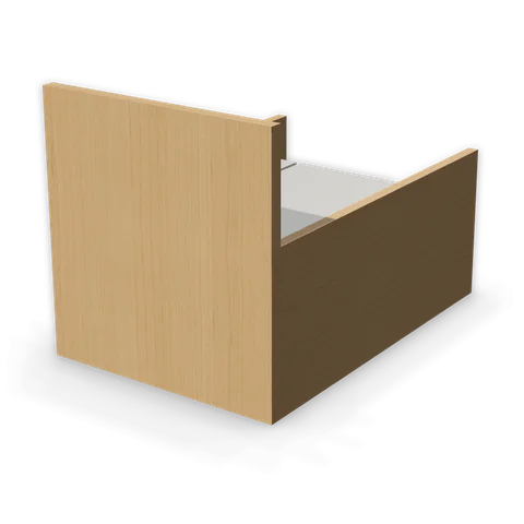 TC18" cabinet in Bevel Green, angle view