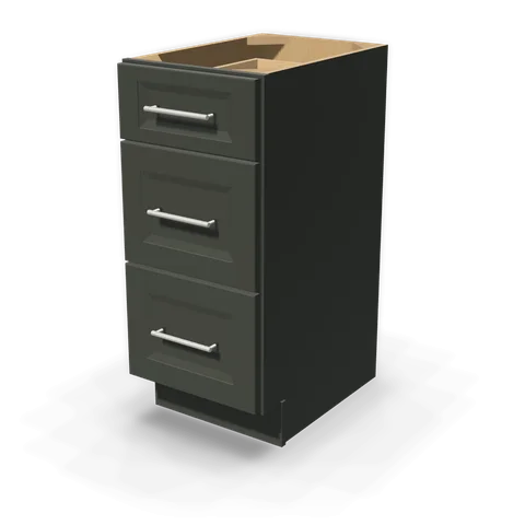 VDB1521 cabinet in Bevel Green, angle view