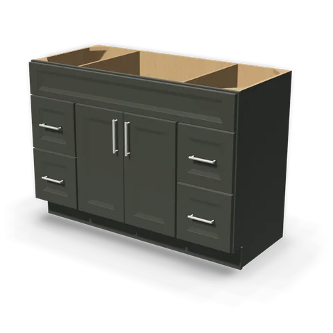 VSD4821 cabinet in Bevel Green, angle view
