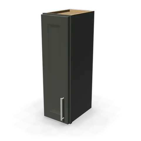 W0930 cabinet in Bevel Green, angle view