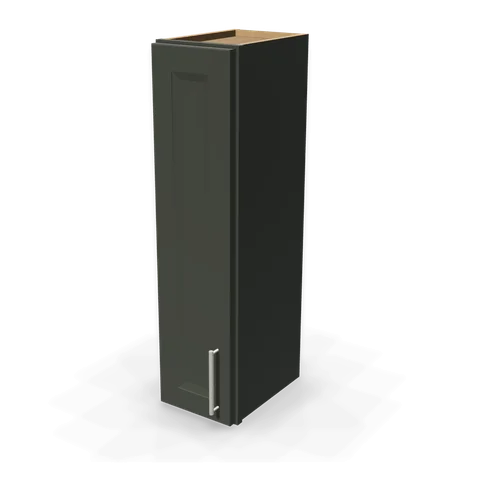 W0936 cabinet in Bevel Green, angle view
