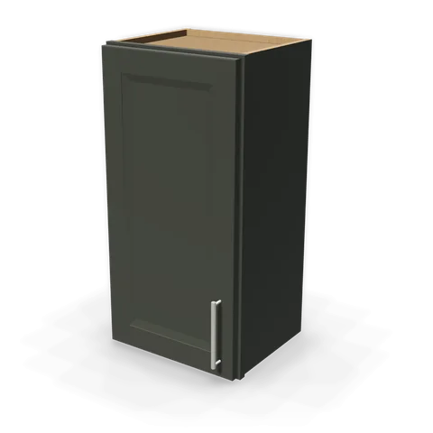 W1530 cabinet in Bevel Green, angle view