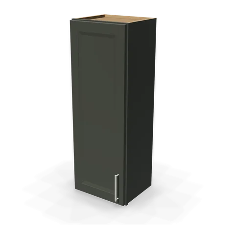 W1542 cabinet in Bevel Green, angle view