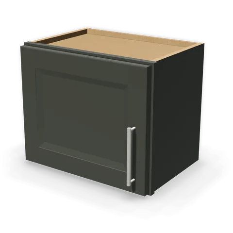 W1815 cabinet in Bevel Green, angle view