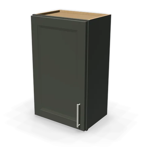 W1830 cabinet in Bevel Green, angle view