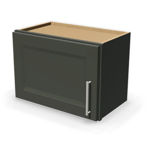 W2115 cabinet in Bevel Green, angle view