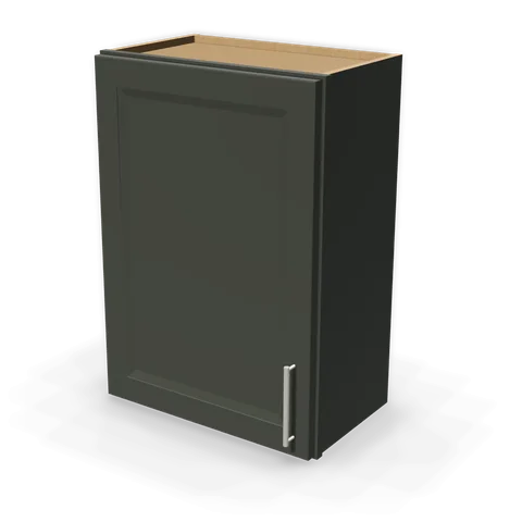 W2130 cabinet in Bevel Green, angle view