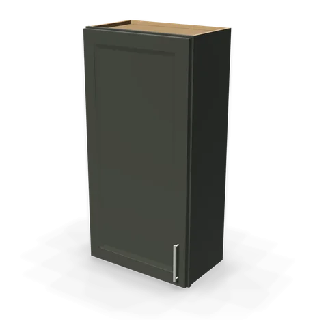 W2142 cabinet in Bevel Green, angle view
