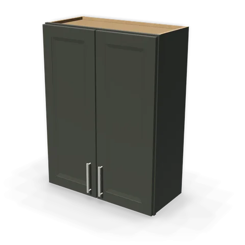 W2736 cabinet in Bevel Green, angle view
