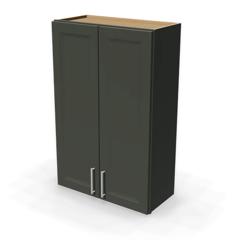 W2742 cabinet in Bevel Green, angle view
