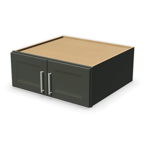 W301227 cabinet in Bevel Green, angle view