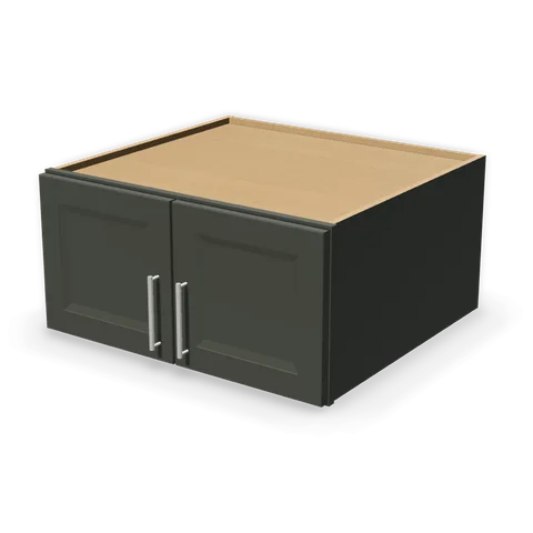 W301527 cabinet in Bevel Green, angle view