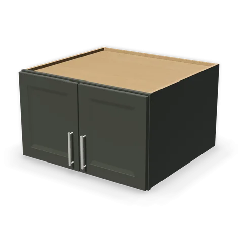 W301827 cabinet in Bevel Green, angle view