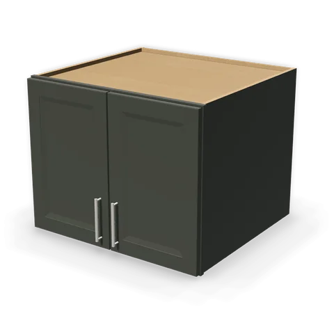 W302427 cabinet in Bevel Green, angle view