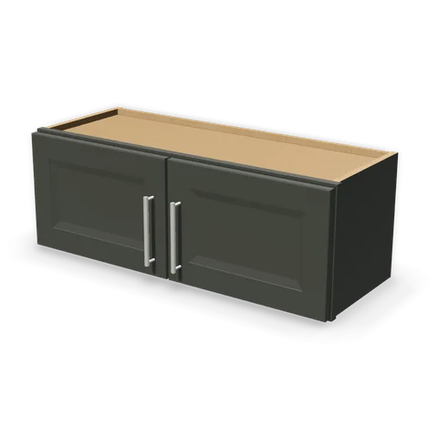 W3312 cabinet in Bevel Green, angle view
